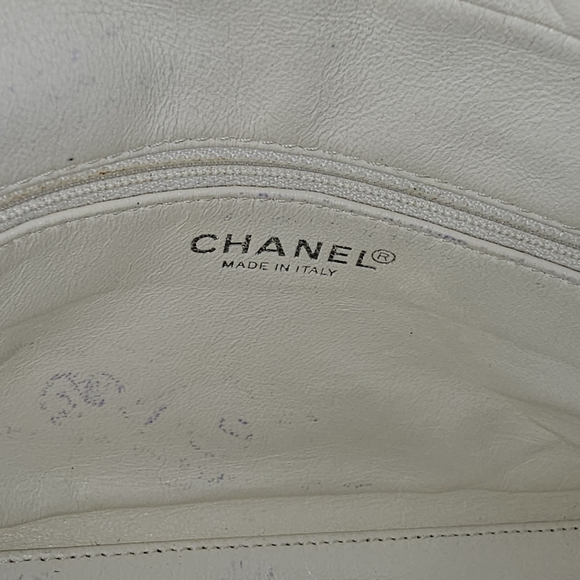 AUTHENTIC VINTAGE CANVAS CHANEL HANDLES BAG, USED CONDITION - Picture 14 of 15